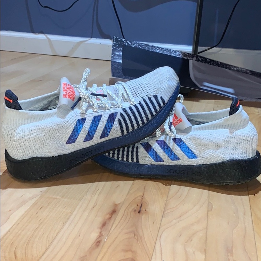 Adidas white pulseboost hd shoes size 10.5
